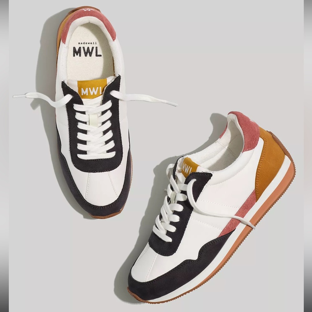 NIB Madewell MWL League Sneakers in Washed Nubuck and Suede Women’s Size 10